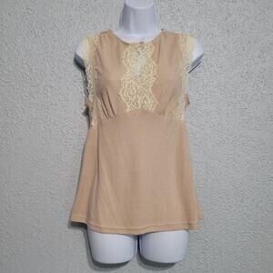Gimmicks by BKE Womens Babydoll Lacey Keyhole Y2K Tank Top Size S Coquette Fairy